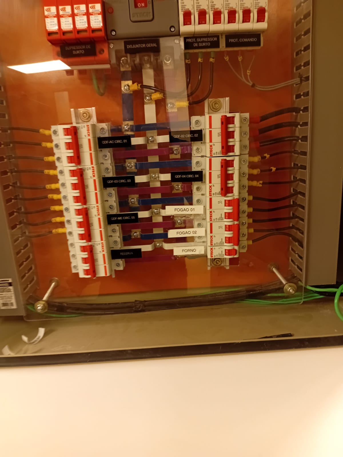 Instalação de quadro de distribuição